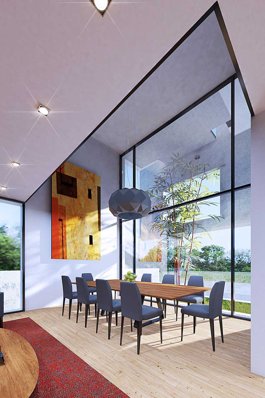 Dining room modern and minimalist interior design located in the 4Walls Residential WTA project in Alabang, Manila
