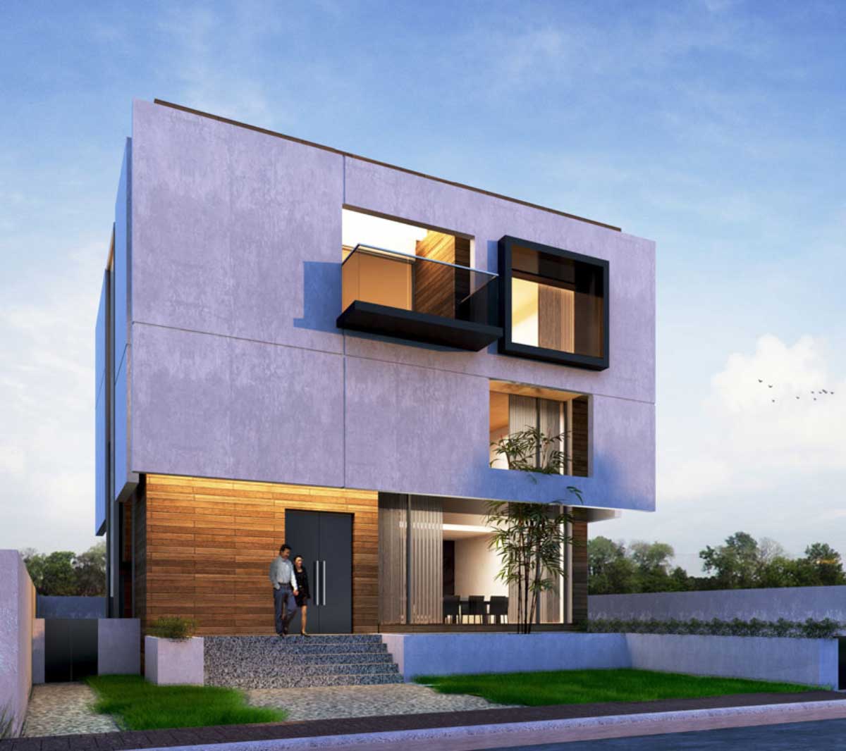 The 4-Walls Residence features a modern and minimalist style of architecture for a small family in Alabang, Manila Philippines. The house design initially takes the proportions of a cube.
