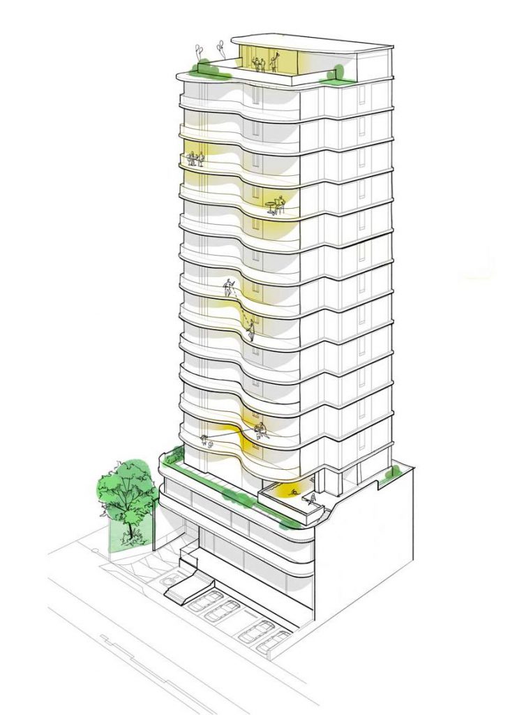 Twelve Luxury Flats Schematic for social spaces within the residential project in San Juan, Manila.