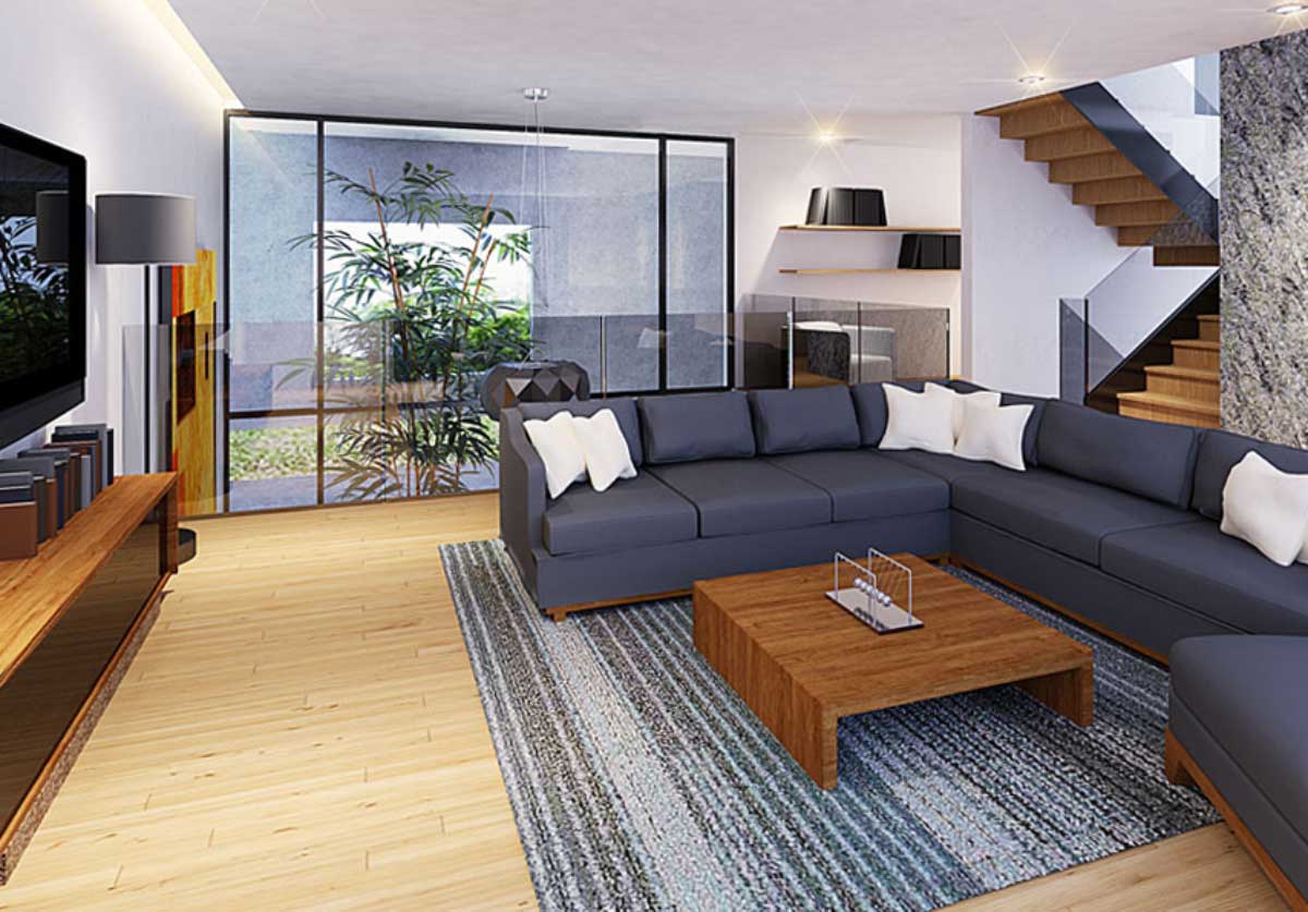 Family room modern and minimalist design located in the 4Walls Residential WTA project in Alabang, Manila