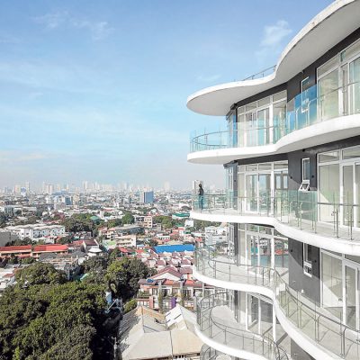 Wide sweeping balconies that are relevant and functional define the medium density alternative of Twelve Luxury Flats in San Juan