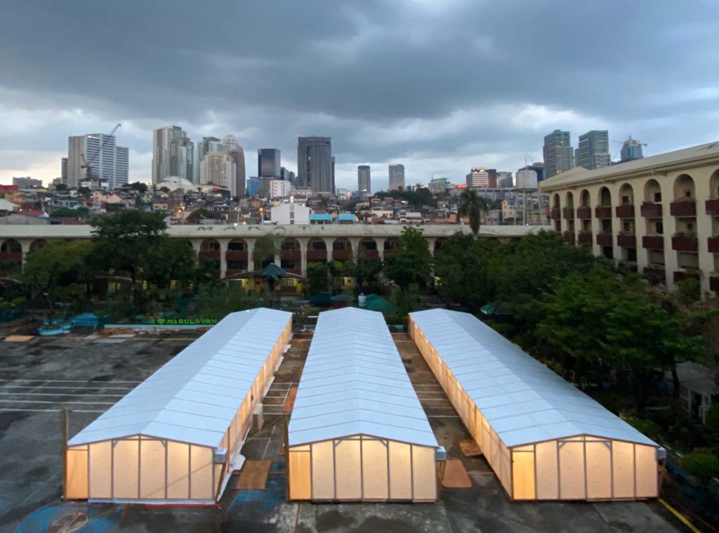 Emergency Quarantine Facility (EQF) in Makati, Manila design by WTA for COVID 19 PUI