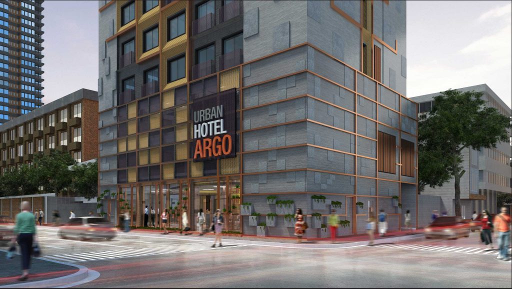 Street level view of the Argo Malate Hotel