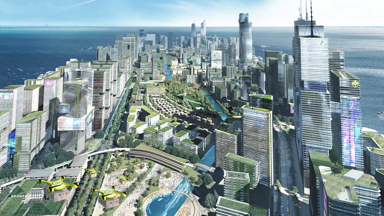 Perspective of Horizon Manila’s Central Park created by WTA Architecture + Design Studio.