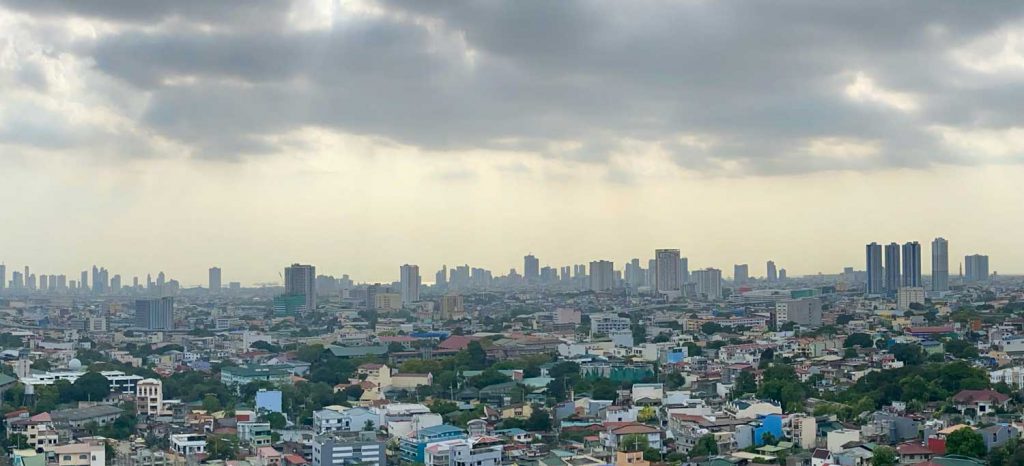 Manila skyline from the Twelve Luxury Flats